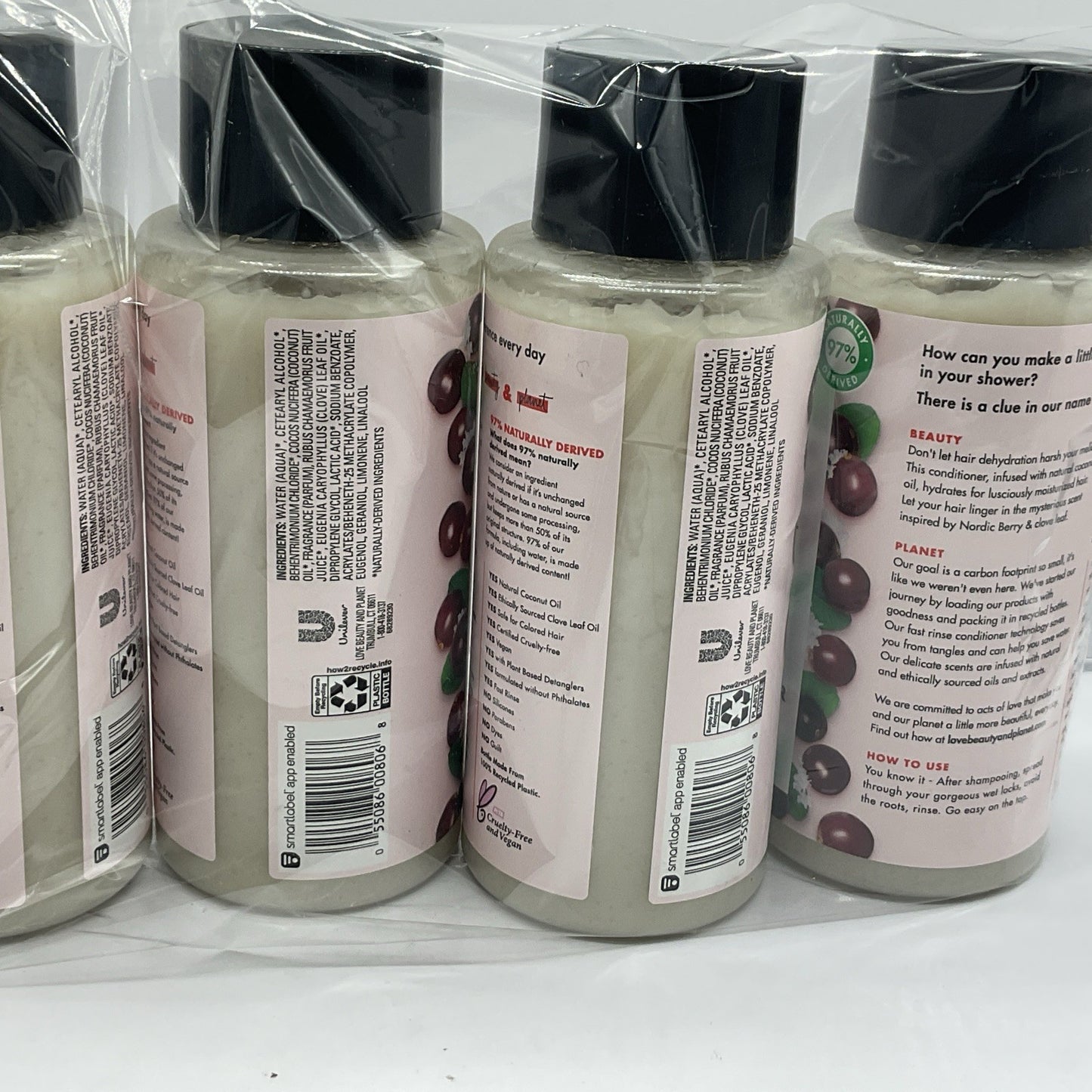 4 Pack Love Beauty & Planet Conditioner - Nordic Berry & Clove Leaf Oil