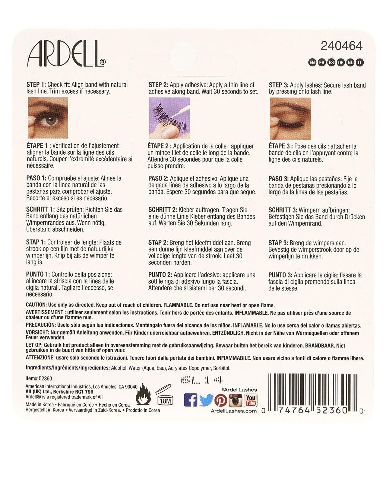Ardell Brush-On Strip Lash Adhesive LatexFree Formula -52360