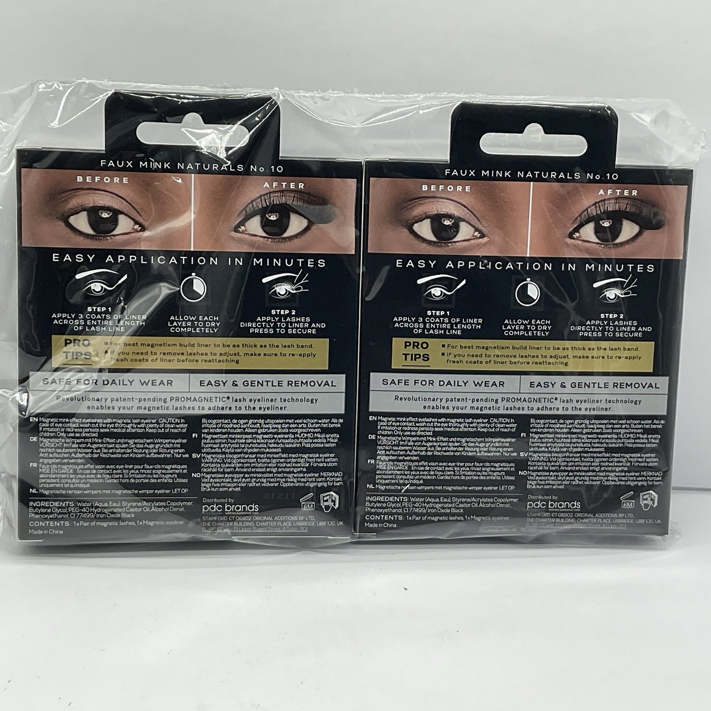 2 Pack - Eylure ProMagnetic 10 Magnet False Eyelashes Faux Mink Naturals