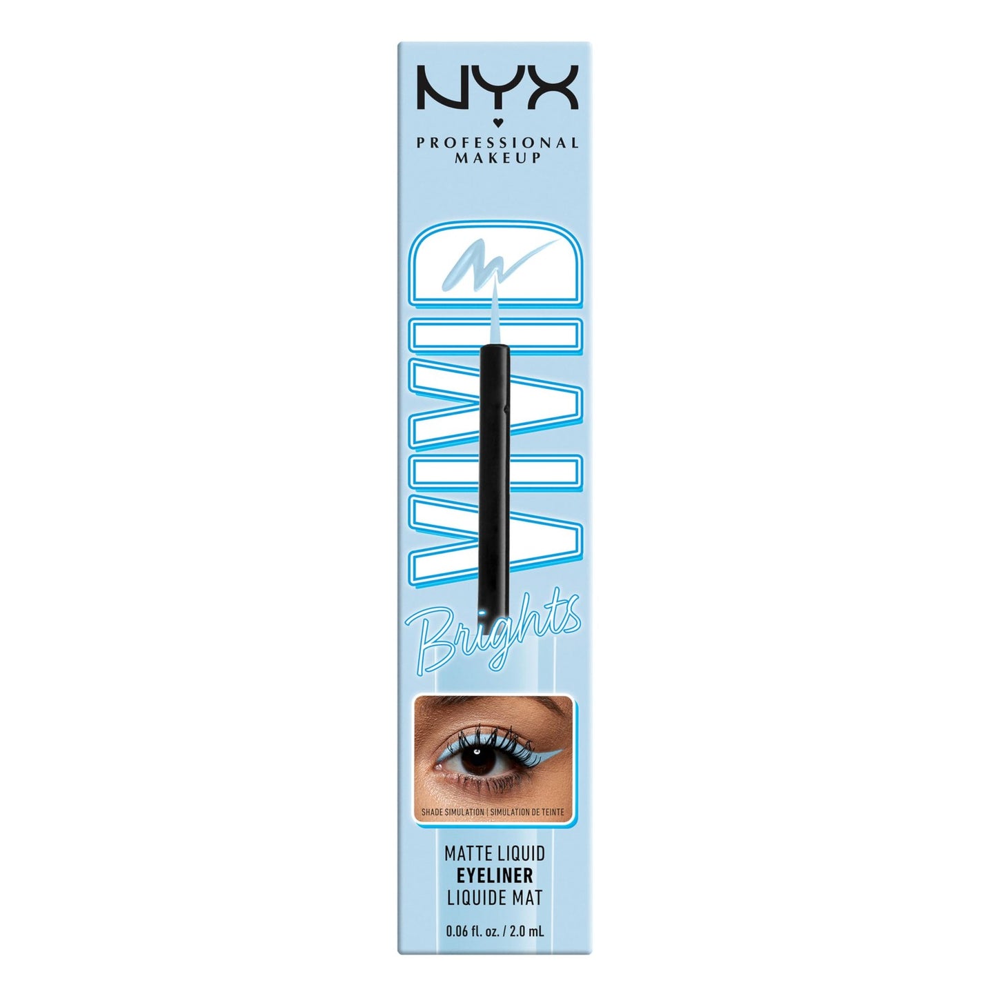 NYX Vivid Brights Matte Liquid Eyeliner - Blue Thang VBLL06