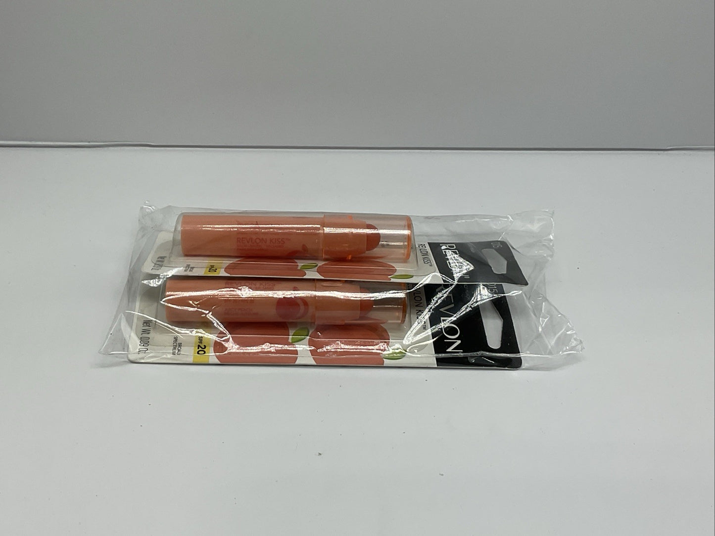 Revlon Kiss Lip Balm Stick SPF 20 - 15 Juicy Peach - Lot Of 2