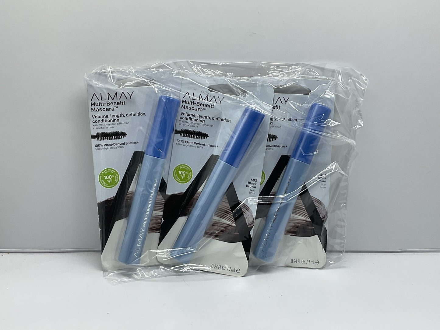 3 PACK - Almay Multi-Benefit Mascara #503 BLACK BROWN 0.24 fl oz