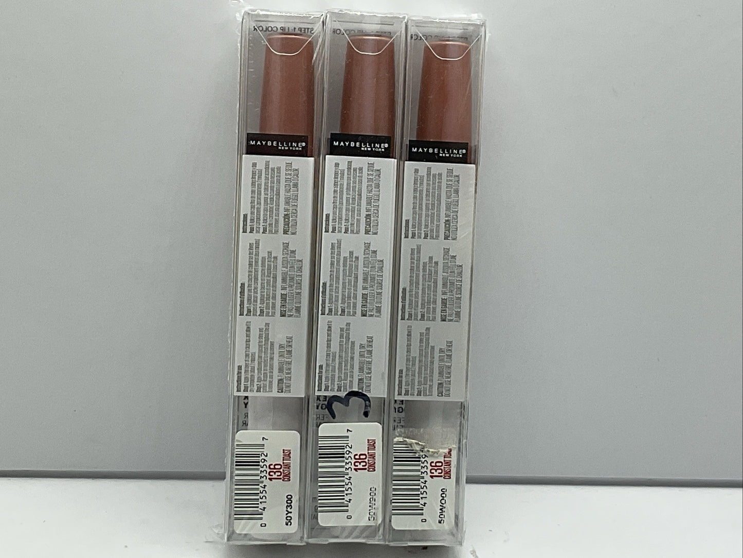 3 PACK - Maybelline SuperStay 24 HR 2-Step Liquid Lipstick - 136 Constant Toast