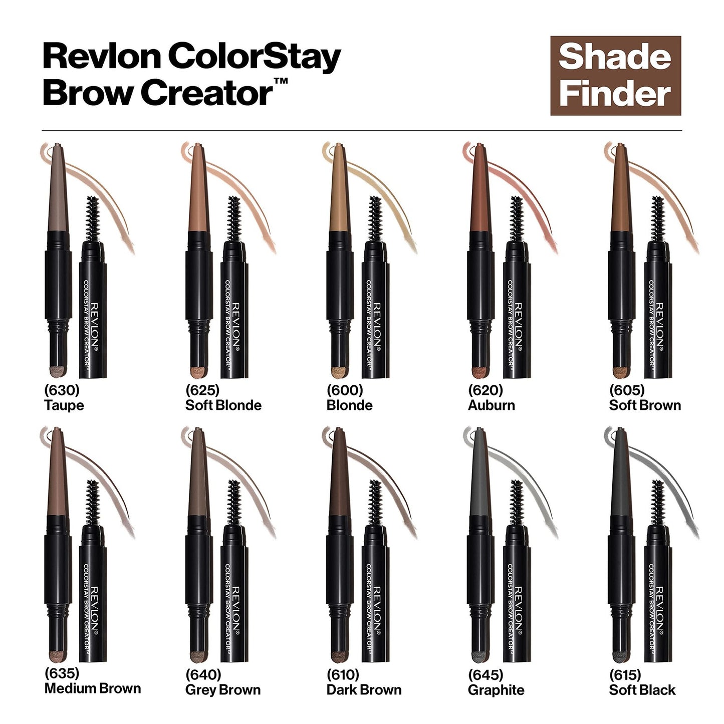 2 PACK - Revlon ColorStay Brow Creator-Micro Tip Pencil & Powder - 620 Auburn