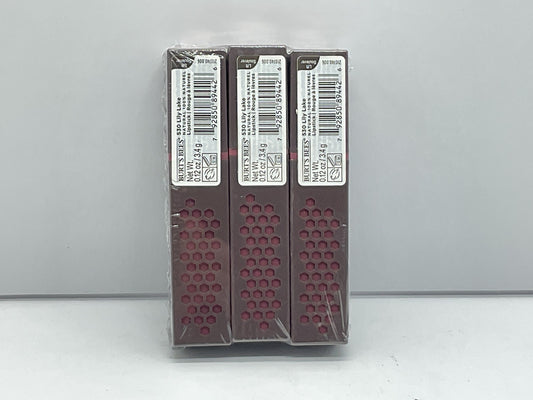 3 PACK - Burt's Bees 100% Natural Lipstick Shade Color - 530 Lily Lake