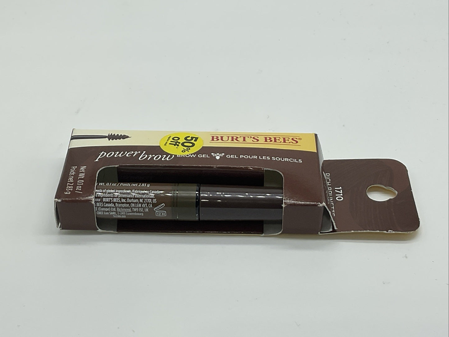 Burts Bees Brow Gel 0.1Oz - 1710 Rich Brunette
