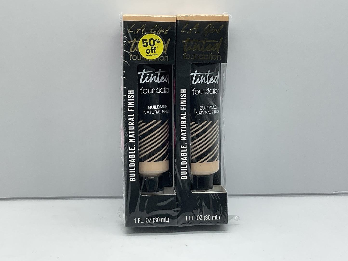 L.A. Girl Tinted Foundation, Porcelain GLM752, 2 pack