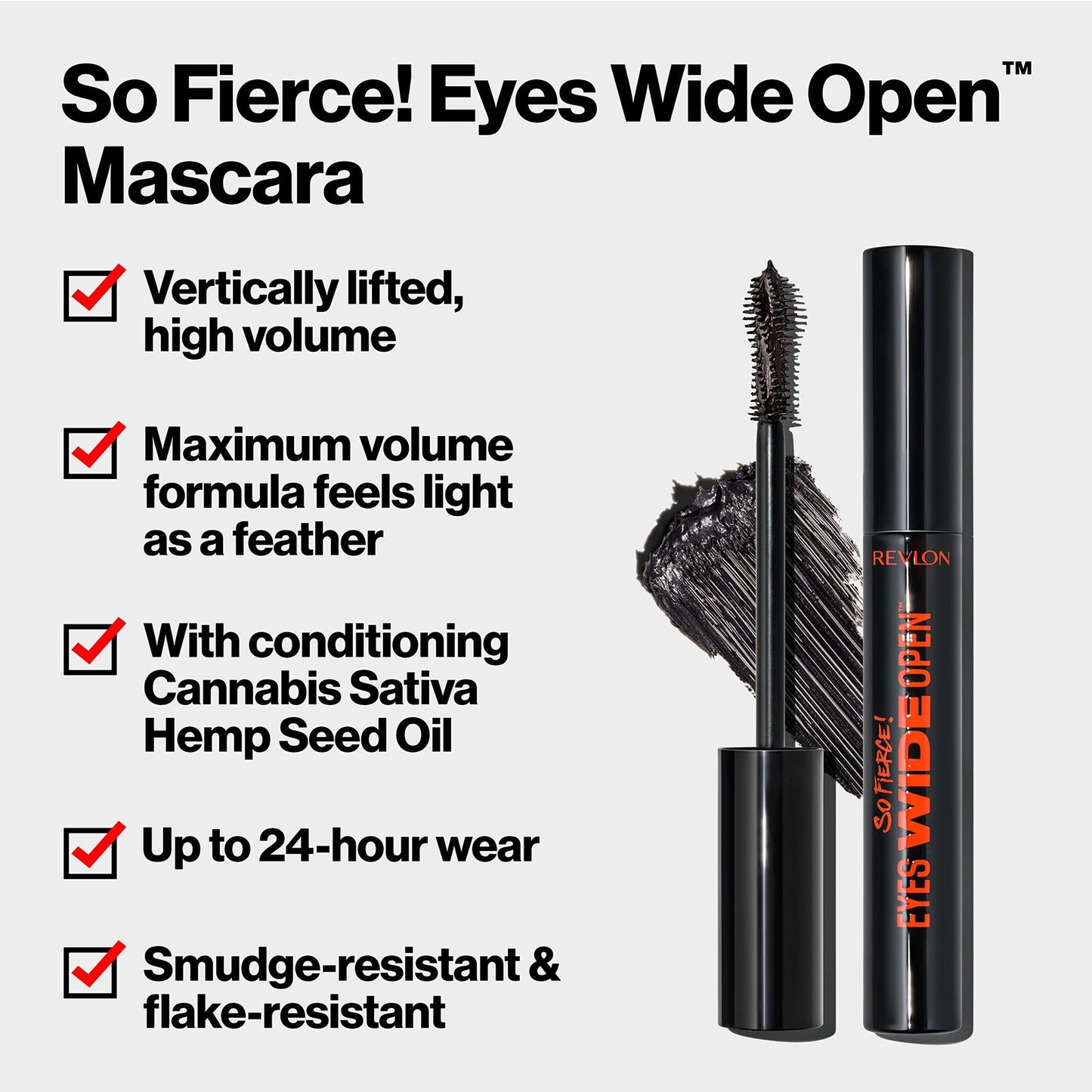 2 PACK - Revlon So Fierce! Eyes Wide Open Mascara #101 Blackest Black