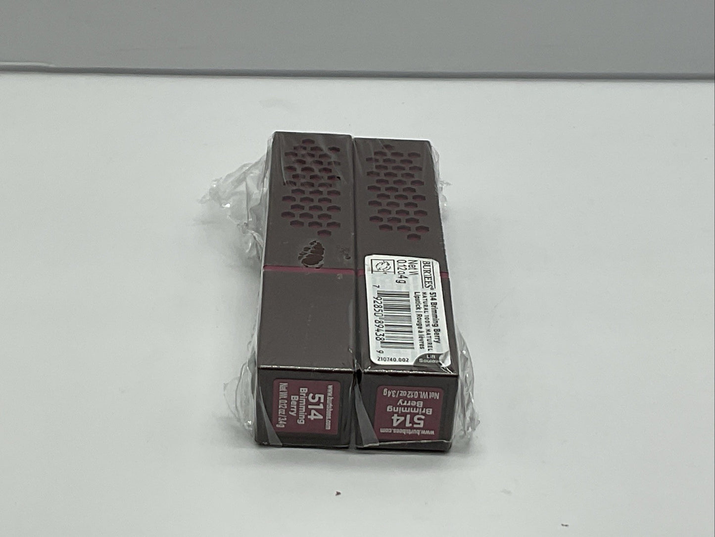 2 PACK - Burt's Bees 100% Natural Lipstick Shade - 514 Brimming Berry
