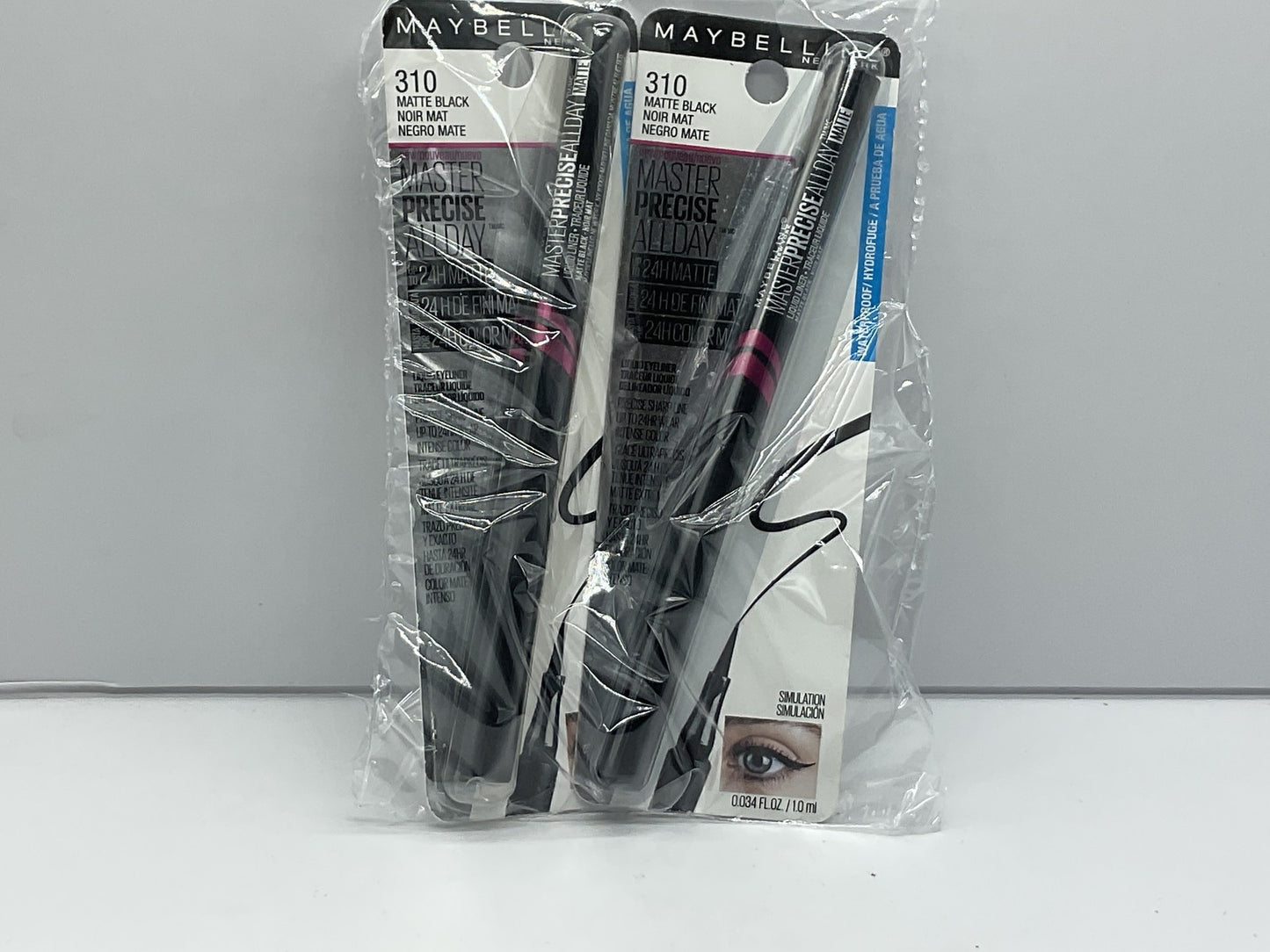 2 Pack - Maybelline Master Precise Liquid Eyeliner 310 Matte Black