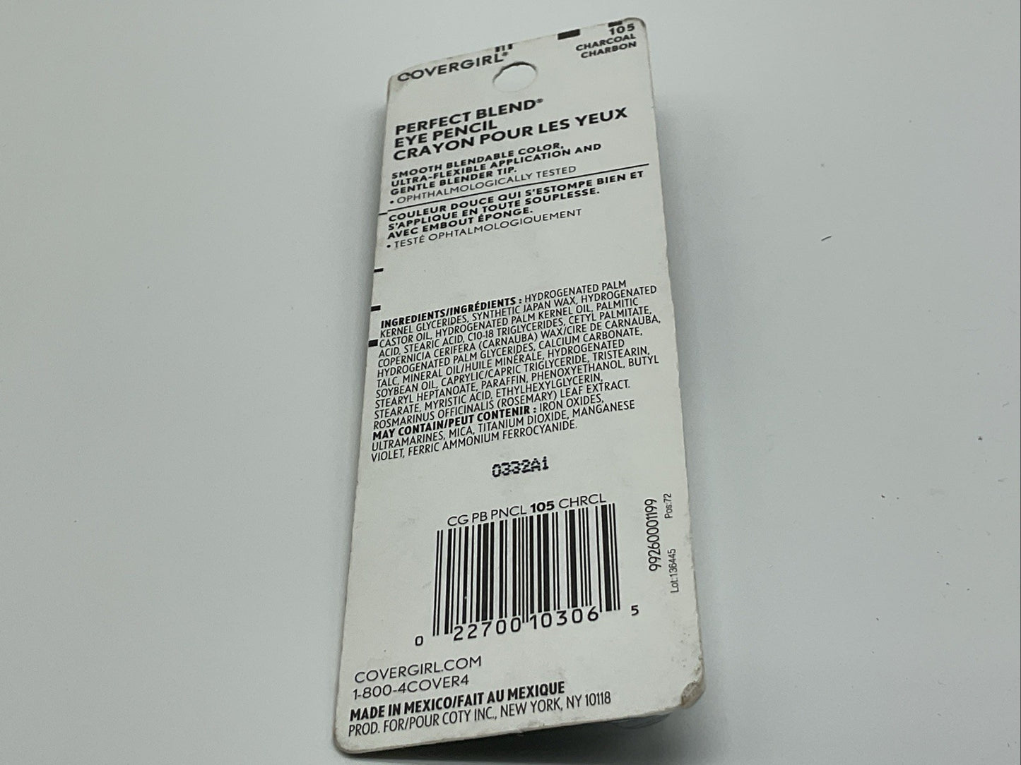 CoverGirl Perfect Blend Eye Makeup Pencil 0.03 Oz - 105 Charcoal