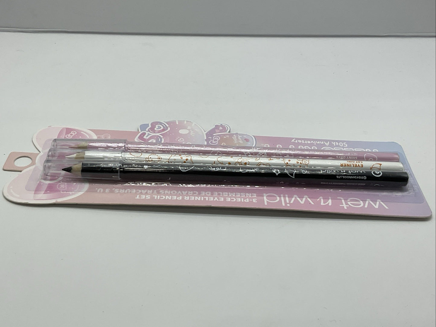 wet n wild Hello Kitty 3-Piece Eyeliner Pencil Set Black-White-Shimmer Pink