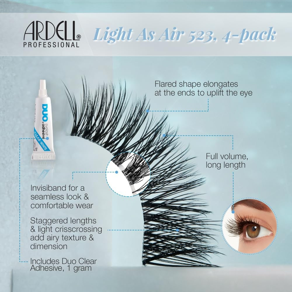 Ardell Lashes Light As Air 4 Pairs Weightless Lashes - 523
