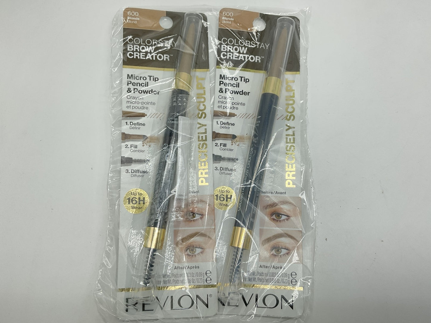 2 PACK - Revlon ColorStay Brow Creator, Blonde 600, 0.003 oz