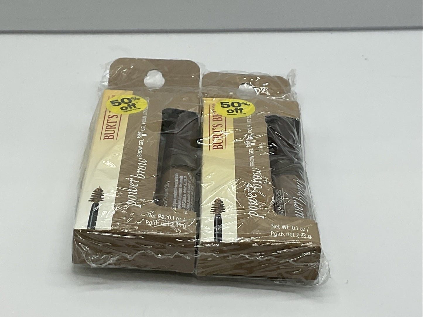 2 PACK - Burt's Bees Power Brow Gel 0.1 oz - 1705 Ash Blonde