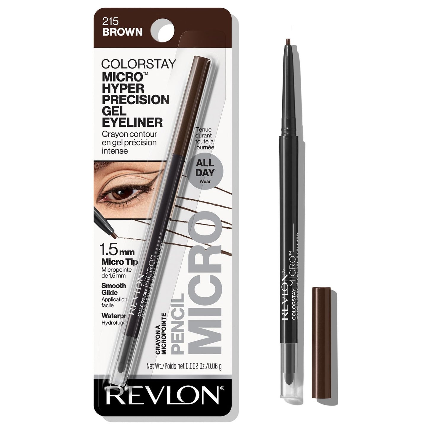 Revlon ColorStay Micro Gel Waterproof 0.008 oz Eyeliner - 215 Brown