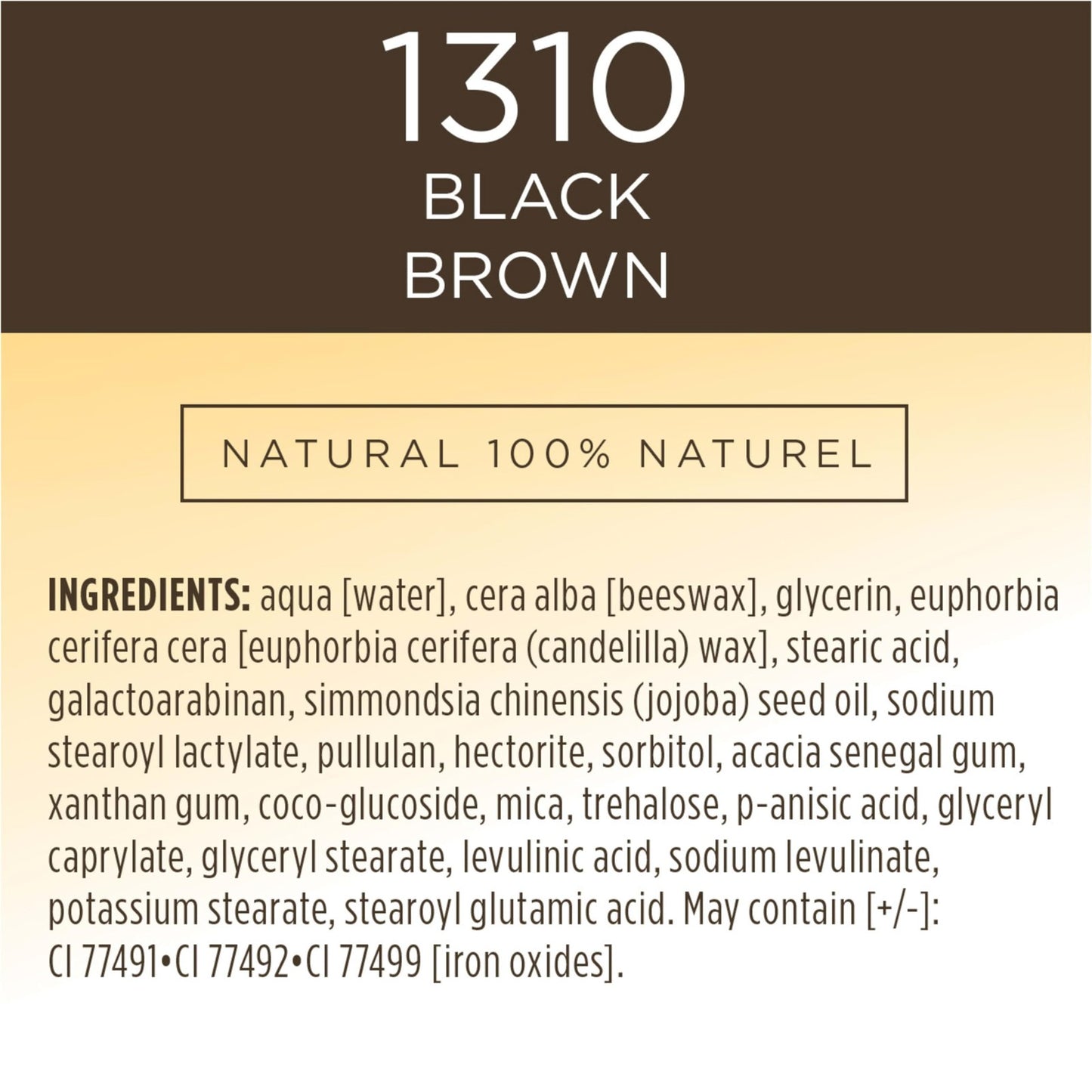 Burt's Bees 100% Natural Nourishing Mascara Black Brown- 1310