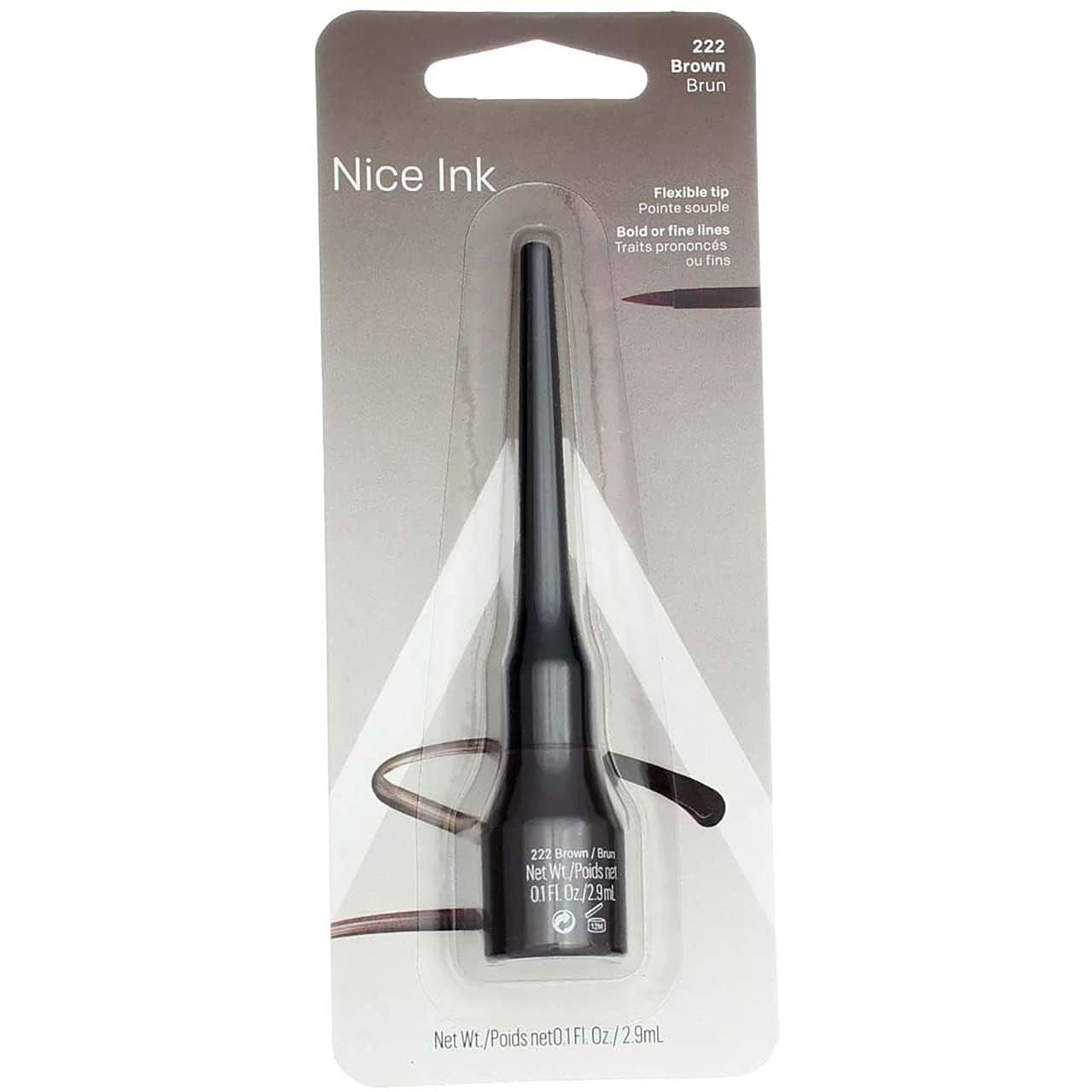 3 PACK - Almay Nice Ink Liquid Eyeliner Water Resistant - 222 Brown