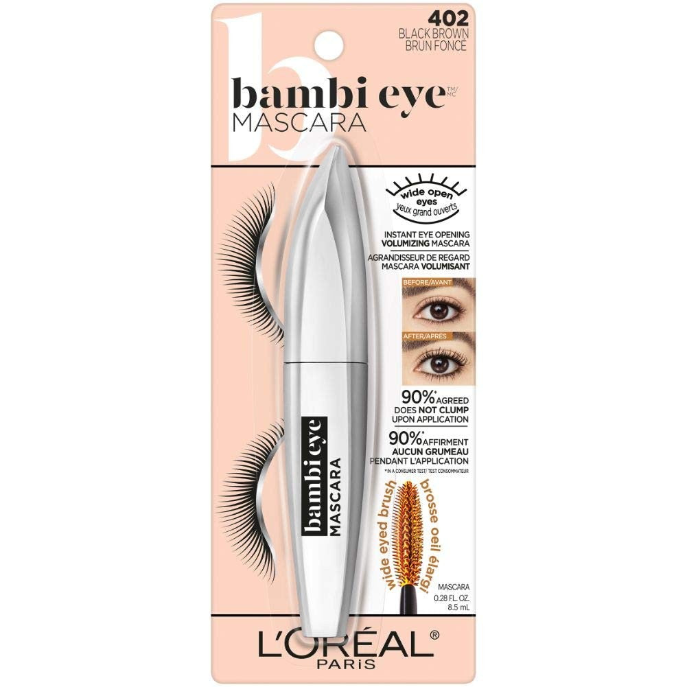 L'Oreal Bambi Eye Mascara Black Brown 402 Instant Eye opening