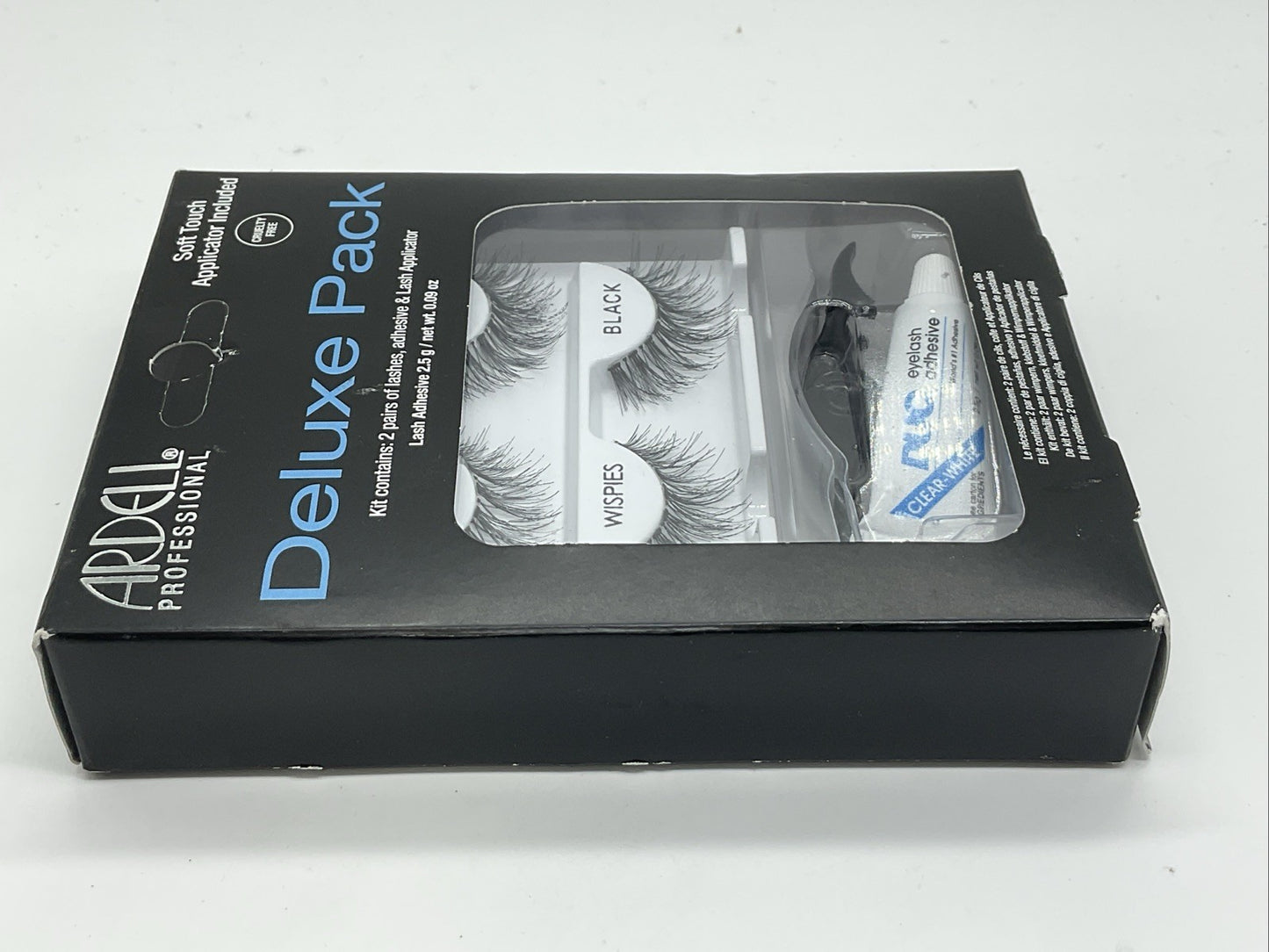 Ardell Professional Eyelashes Deluxe Pack Applicator Included - Wispies Black