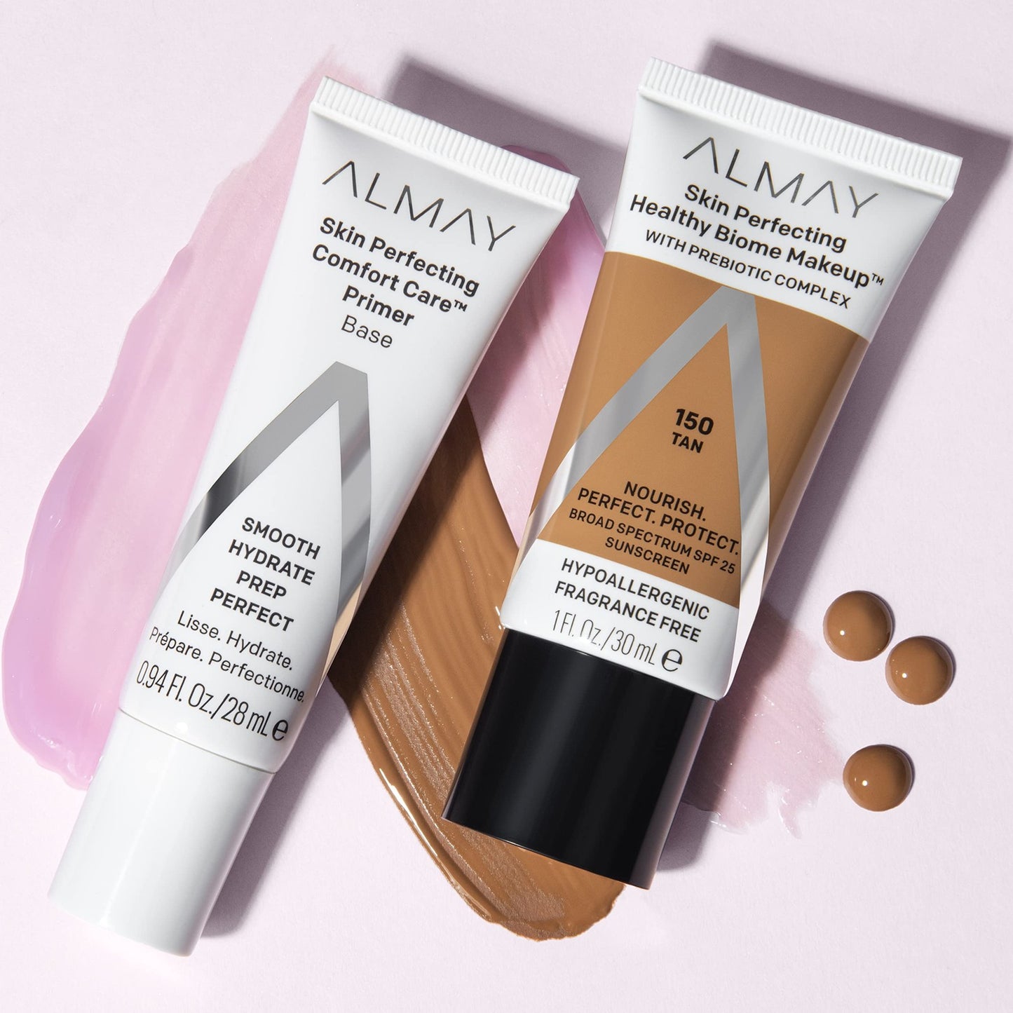 2 PACK - Almay Skin Perfecting Healthy Biome Makeup SPF 25 - 130 Medium