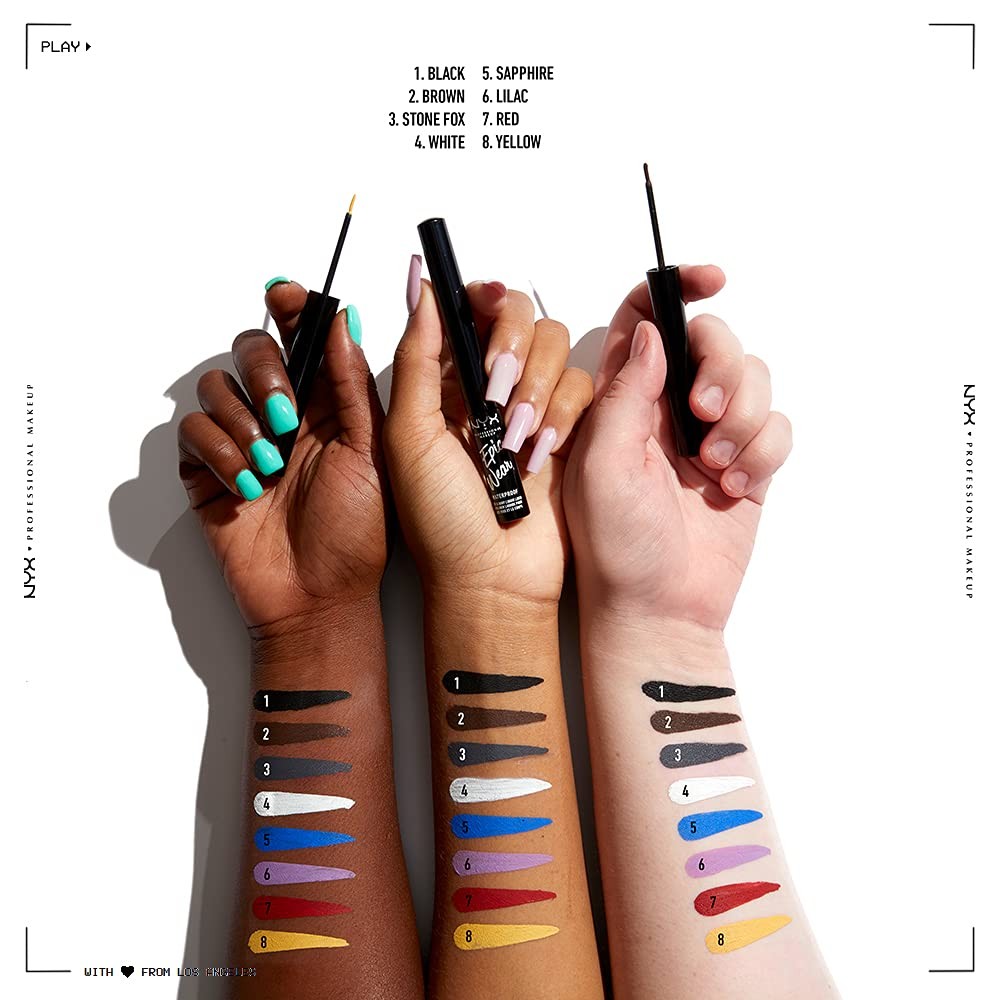NYX PROFESSIONAL MAKEUP Epic Wear Liquid Liner, Waterproof Eyeliner, 3 pack
