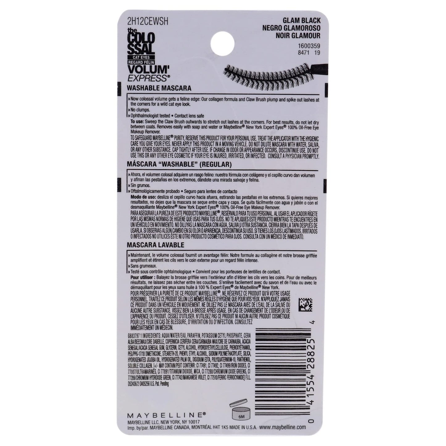 Maybelline The Colossal Volum'Express Cat Eyes Mascara - 233 Glam Black