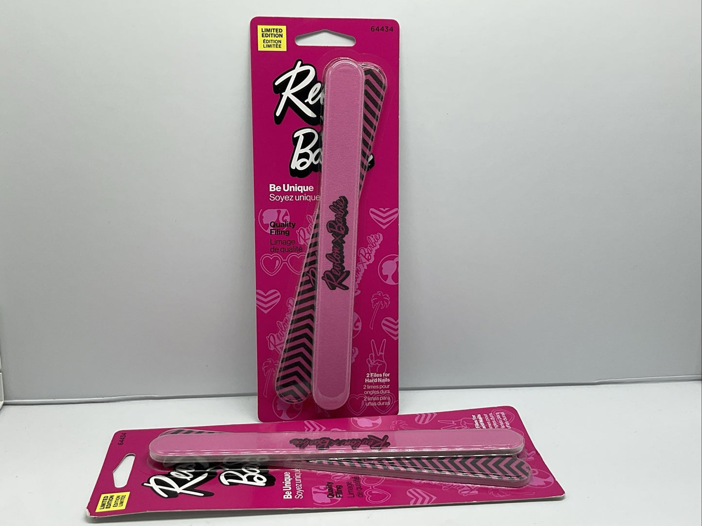 Revlon x Barbie Nail File for Hard Nails - Quality Filing - Set Of 2