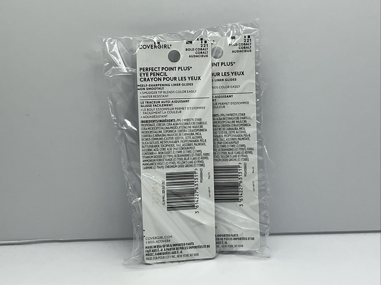 Covergirl Perfect Point Plus Eye Pencil Eyeliner - 221 Bold Cobalt - Lot of 2