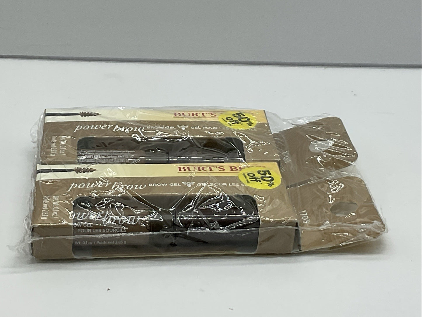 2 PACK - Burt's Bees Power Brow Gel 0.1 oz - 1705 Ash Blonde