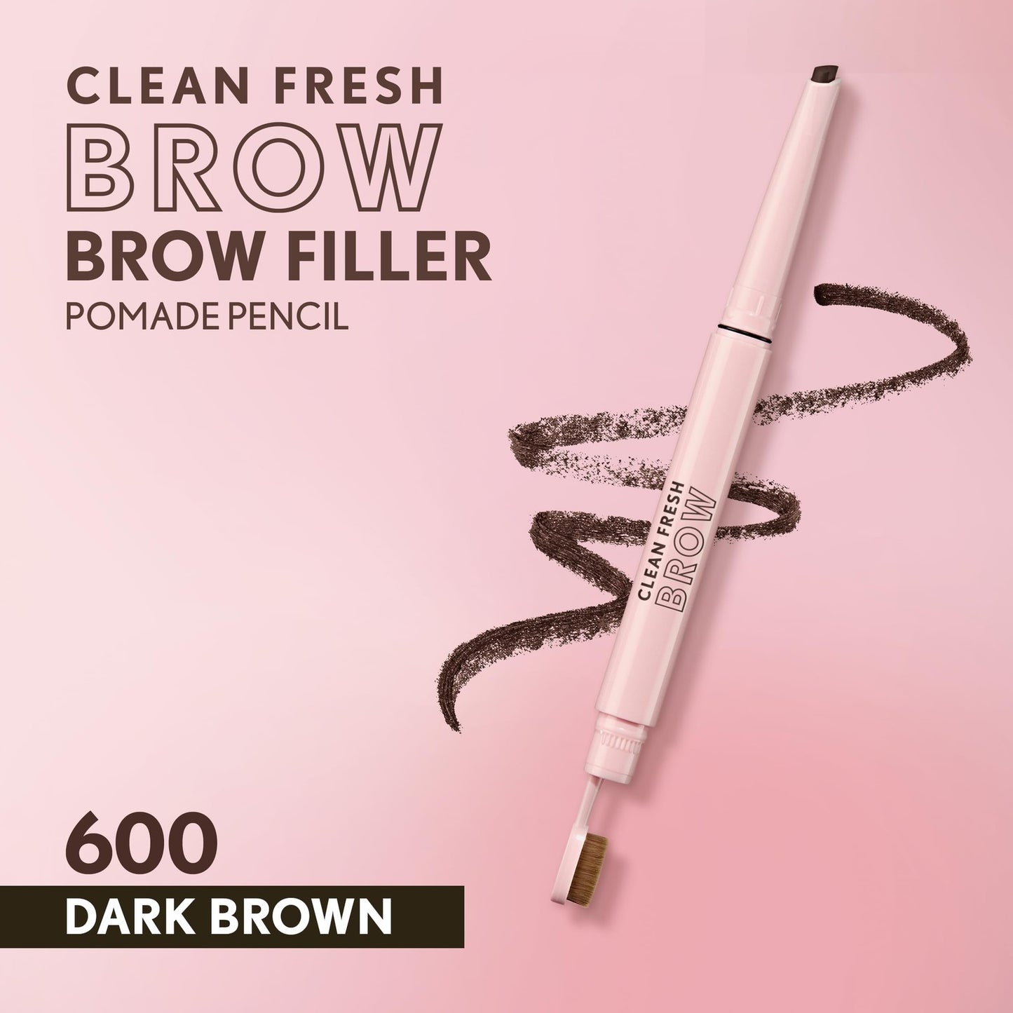 2 PACK - Covergirl Clean Fresh Brow Filler Eyebrow Pencil - 600 Dark Brown