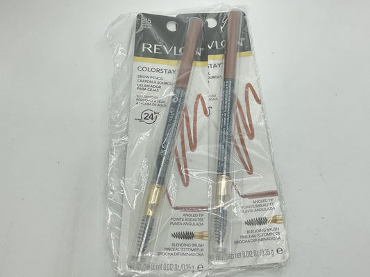 2 PACK - Revlon ColorStay Waterproof Brow Pencil, Auburn 215, 0.012 oz