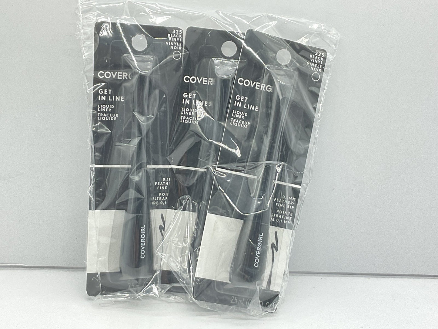 3 Pack - CoverGirl Get In Line Liquid Eyeliner - 325 Black Vinyl