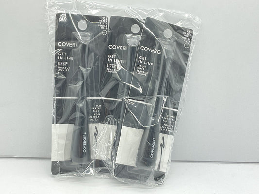 3 Pack - CoverGirl Get In Line Liquid Eyeliner - 325 Black Vinyl