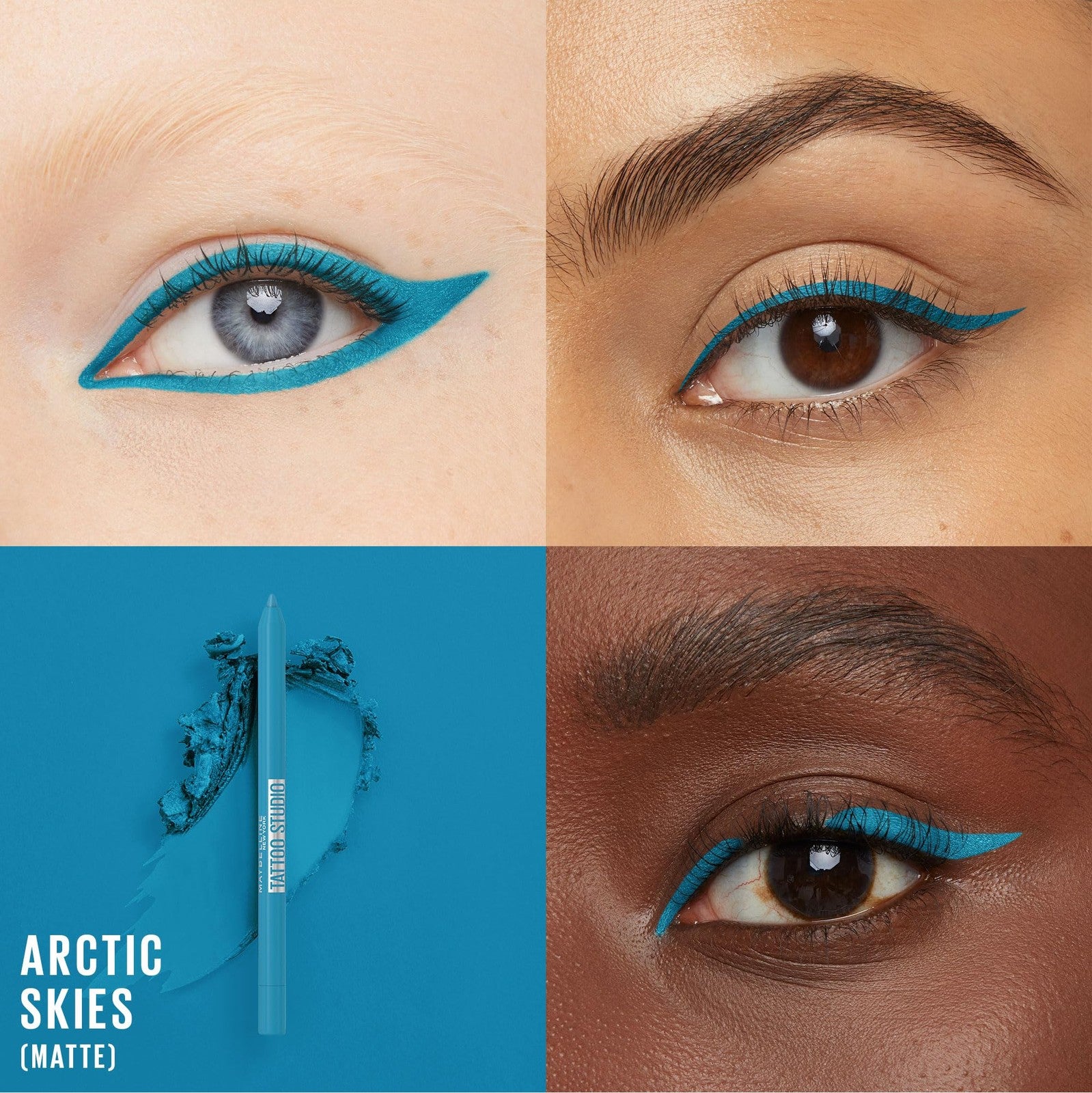 MAYBELLINE New York Tattoo Studio Long-Lasting Sharpenable Eyeliner Pencil 2 LOT