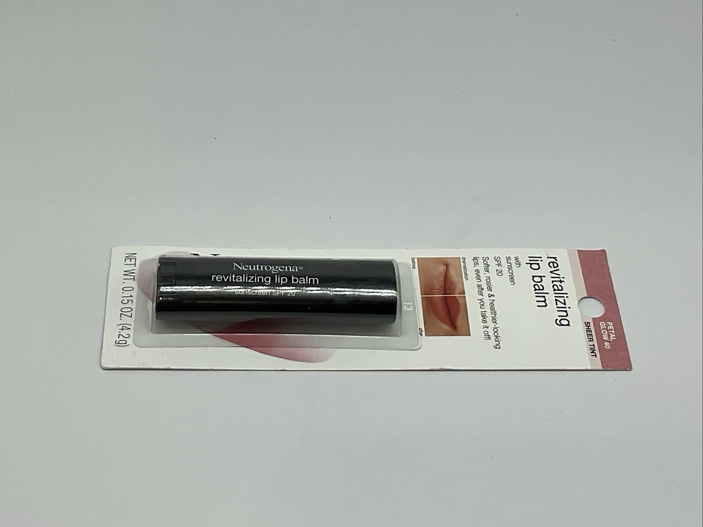 Neutrogena Revitalizing Tinted Lip Balm SPF 20- 40 Petal Glow- Single