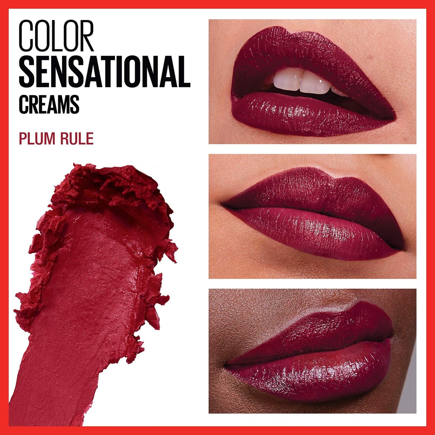 2 PACK - Maybelline Color Sensational Lipstick Cream Finish - 411 Plum Rule