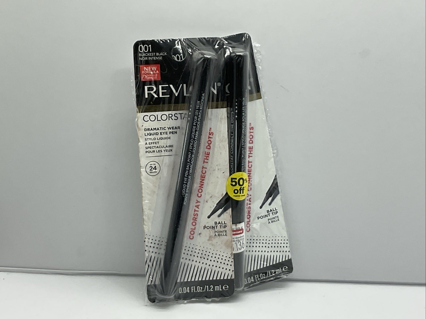 2 PACK - Revlon ColorStay Liquid Eye Pen - 001 Blackest Black