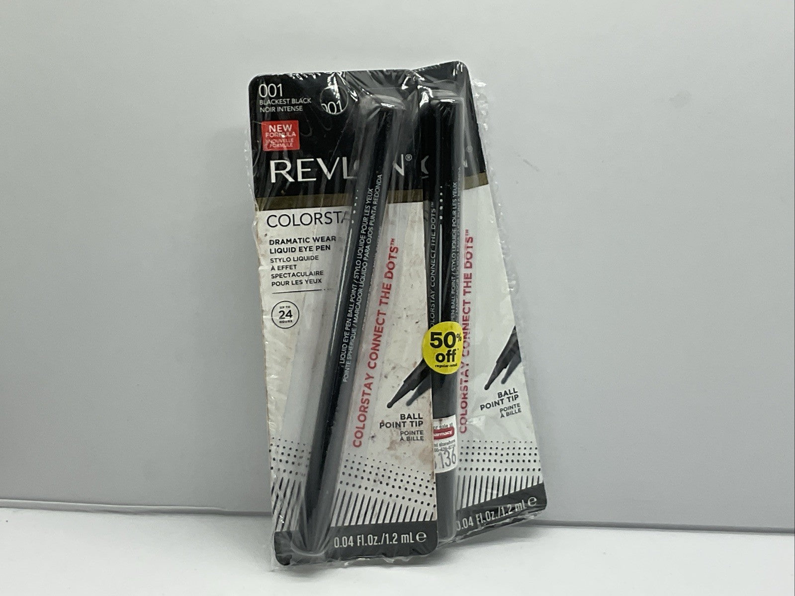 2 PACK - Revlon ColorStay Liquid Eye Pen - 001 Blackest Black