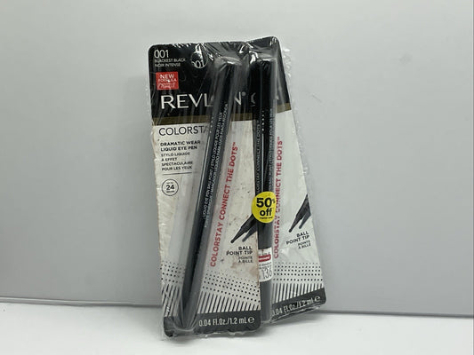 2 PACK - Revlon ColorStay Liquid Eye Pen - 001 Blackest Black