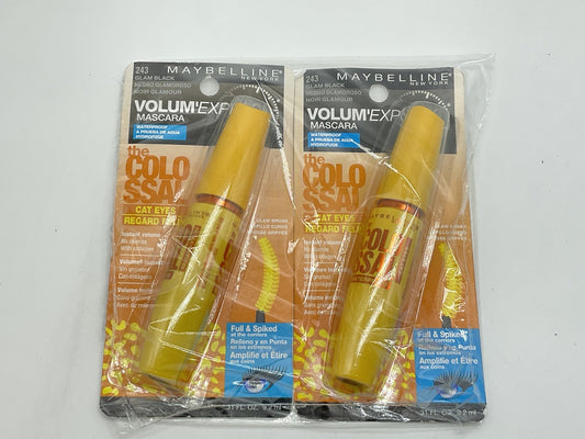 2 PACK - Maybelline Volum' Express The Colossal Cat Eyes - 243 GLAM BLACK