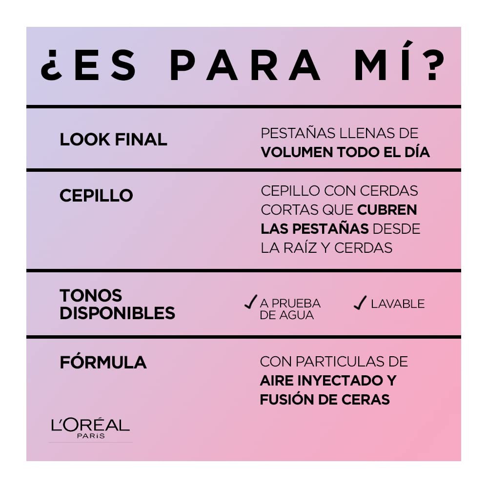 2 PACK - L’oreal Air Volume Mega Mascara 0.3 oz - 851 Black