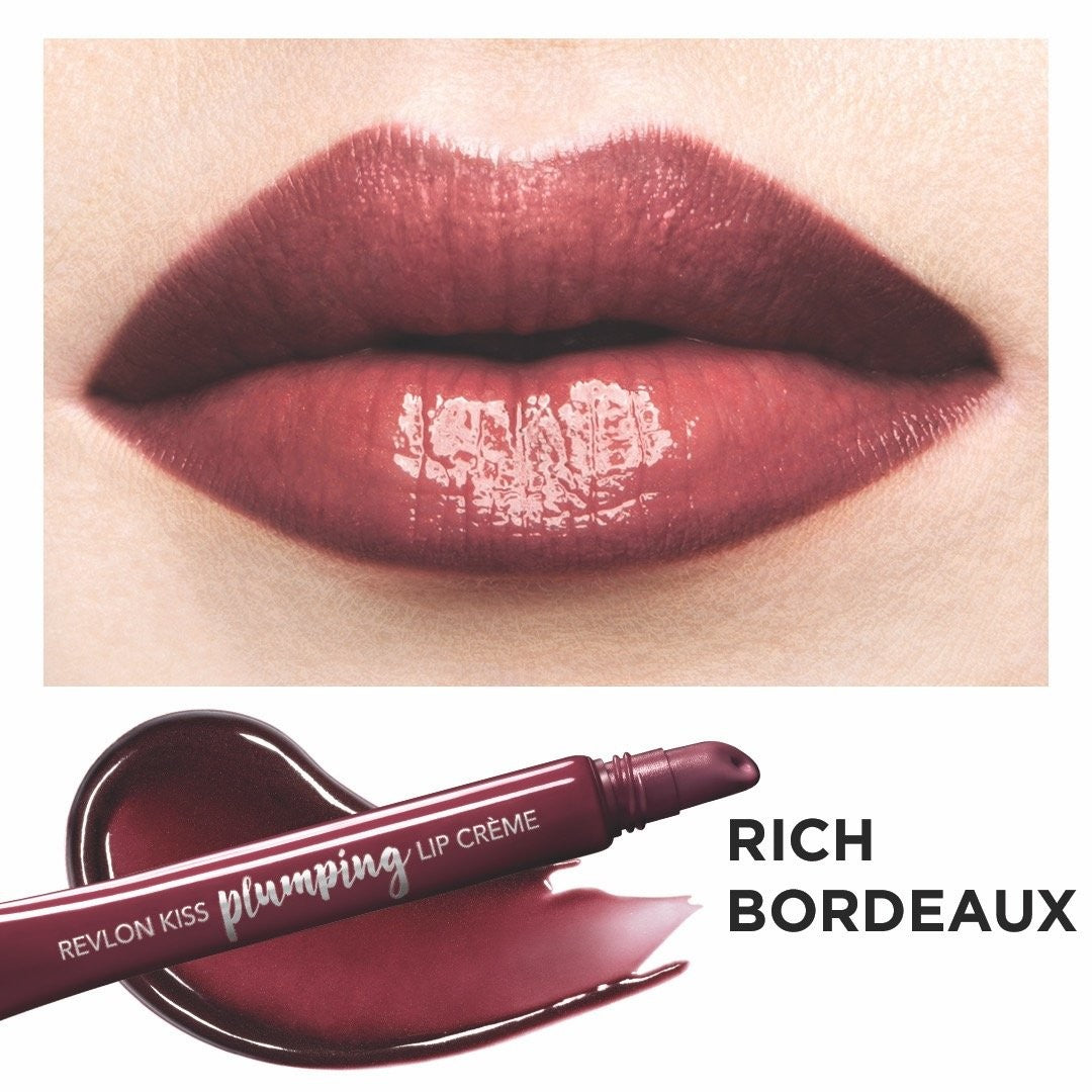 3 PACK - REVLON KISS PLUMPING LIP CREME 545 RICH BORDEAUX 