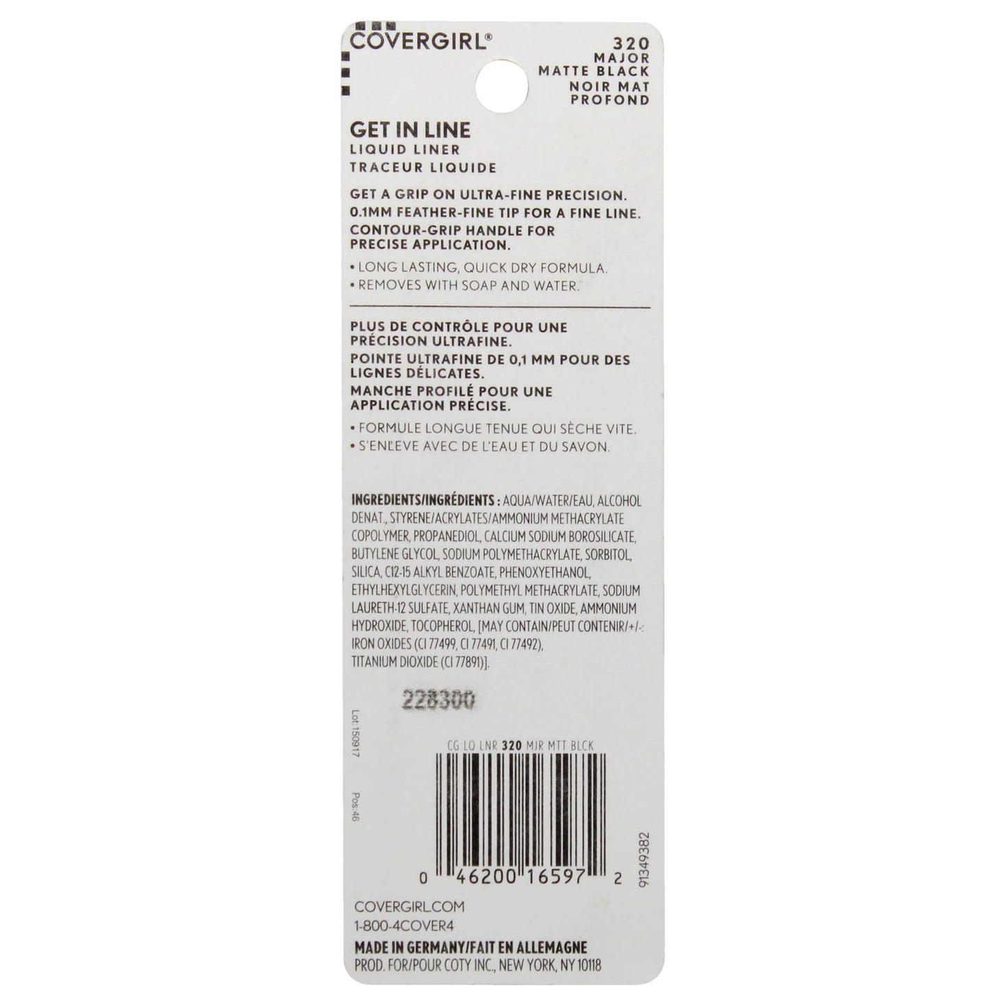 3 PACK - Covergirl Get In Line Liquid Eyeliner - 320 Major Matte Black