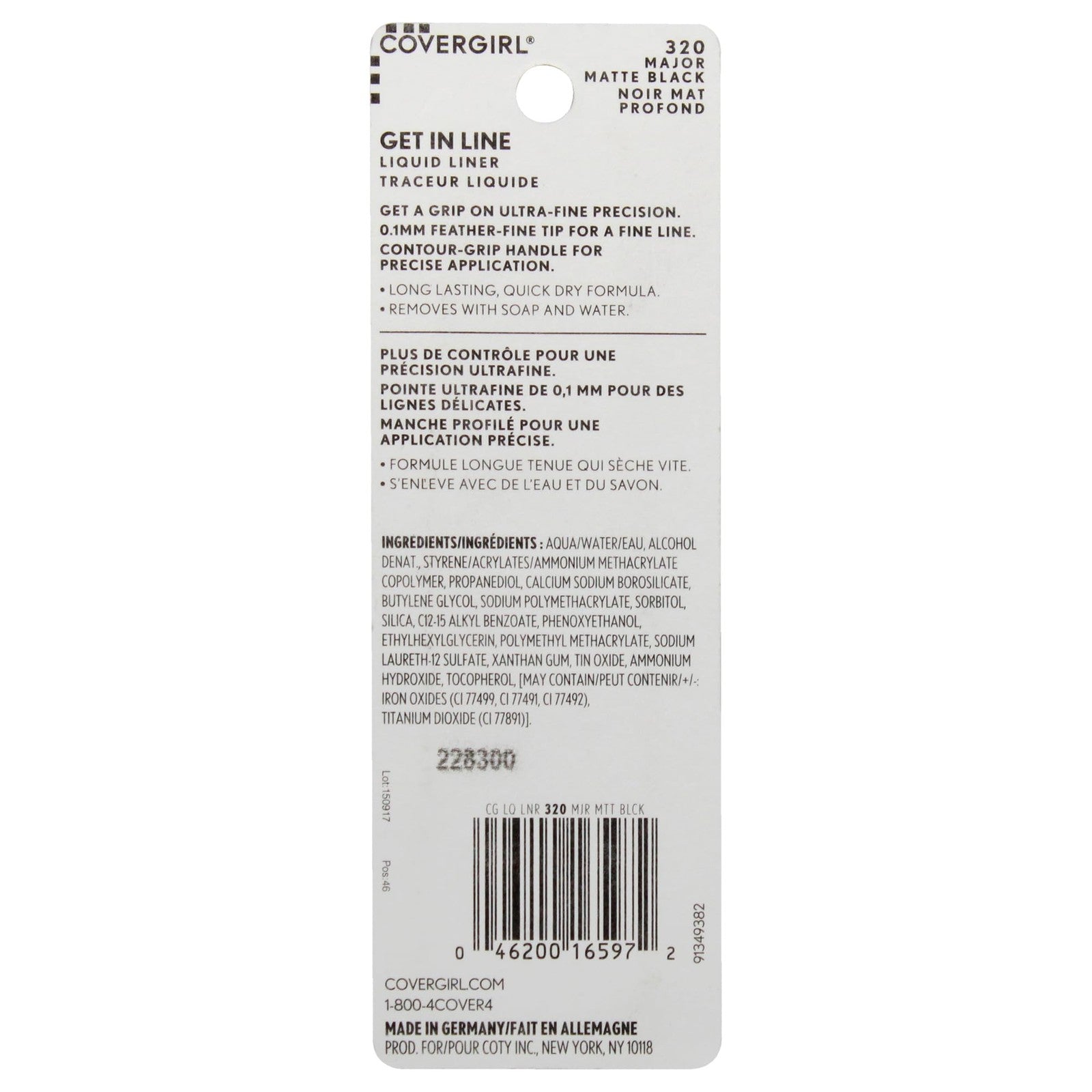3 PACK - Covergirl Get In Line Liquid Eyeliner - 320 Major Matte Black