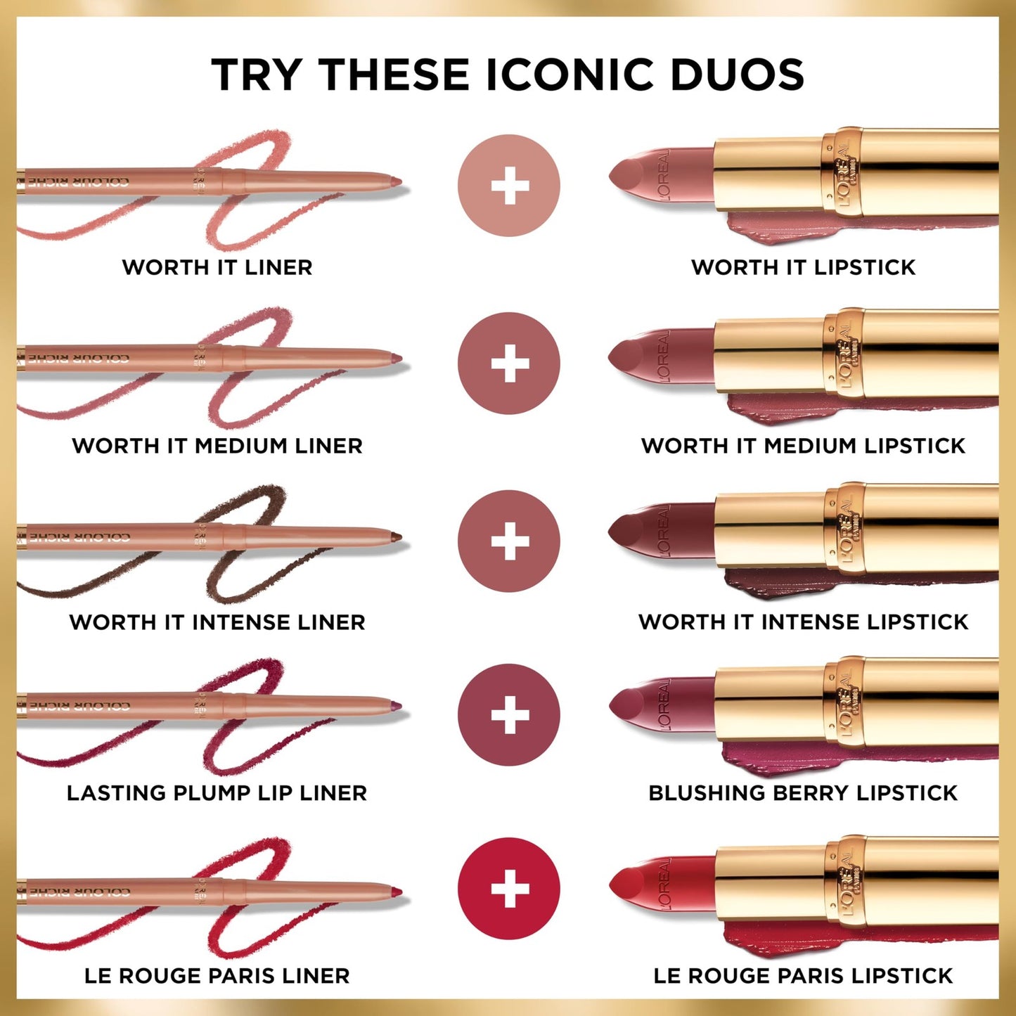 2 Pack - LOREAL Colour Riche Lipliner 751 Eternal Mauve