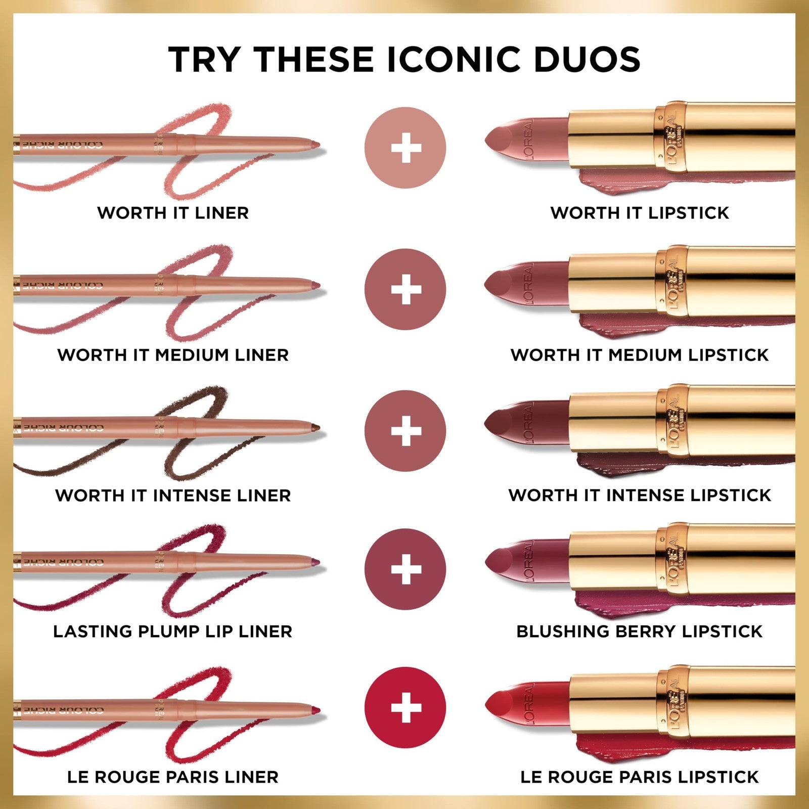2 Pack - LOREAL Colour Riche Lipliner 751 Eternal Mauve
