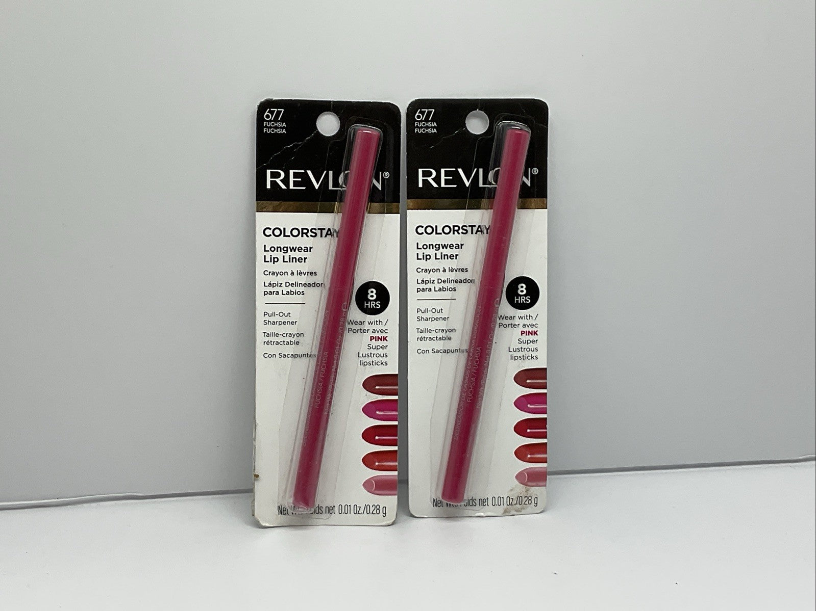 New Revlon Colorstay Longwear Lip Liner Up to 10H wear - 677 Fuchsia - Set Of 2