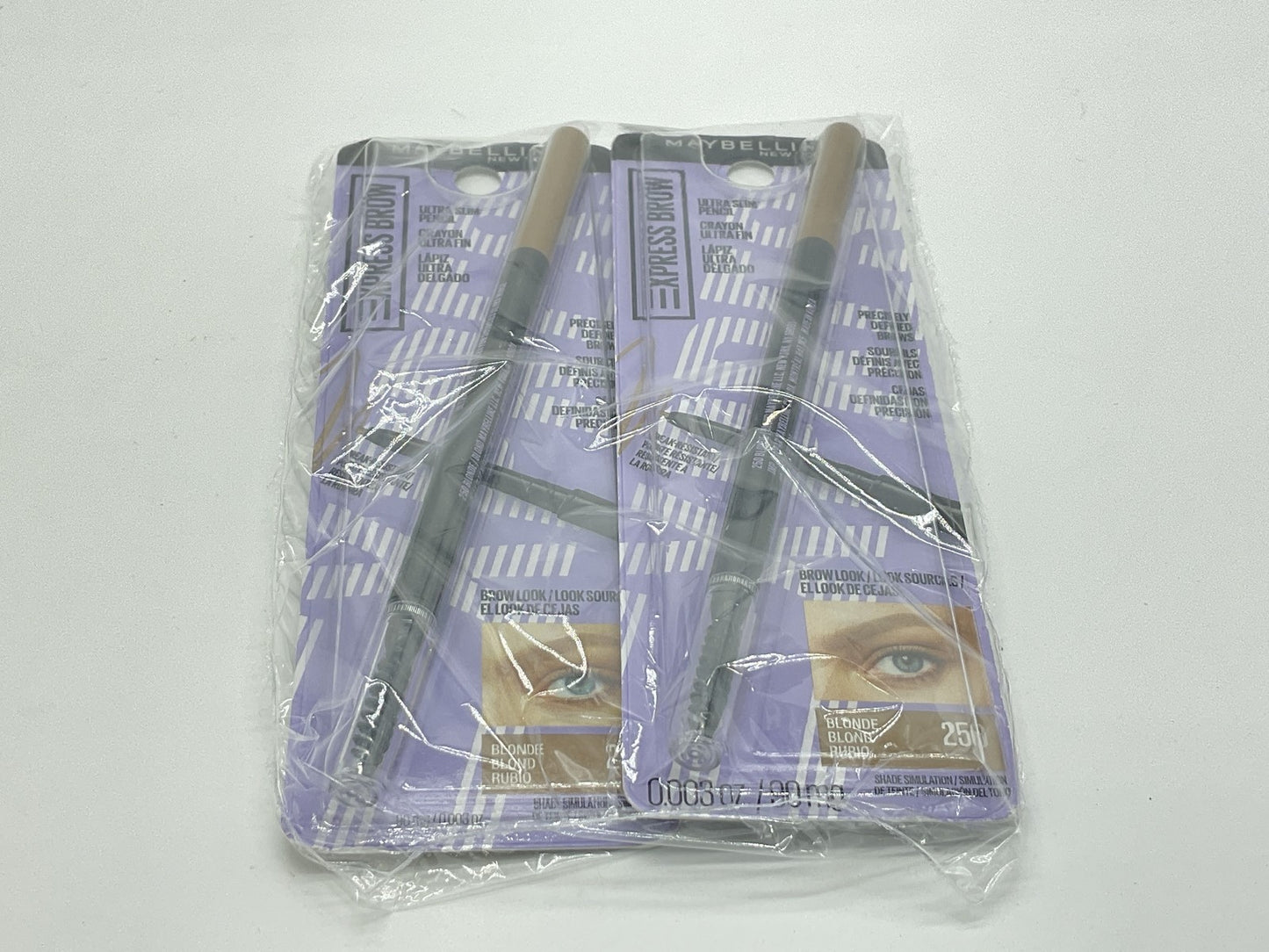 2 Pack - Maybelline Brow Ultra Slim Eyebrow Definer Pencil - 250 Blonde