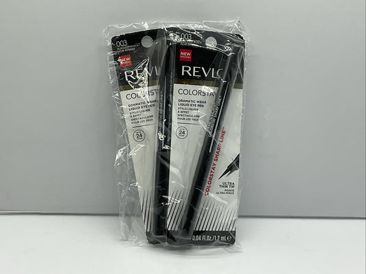 2 PACK - Revlon Dramatic Wear Liquid Eye Pen - 003 Blackest Black